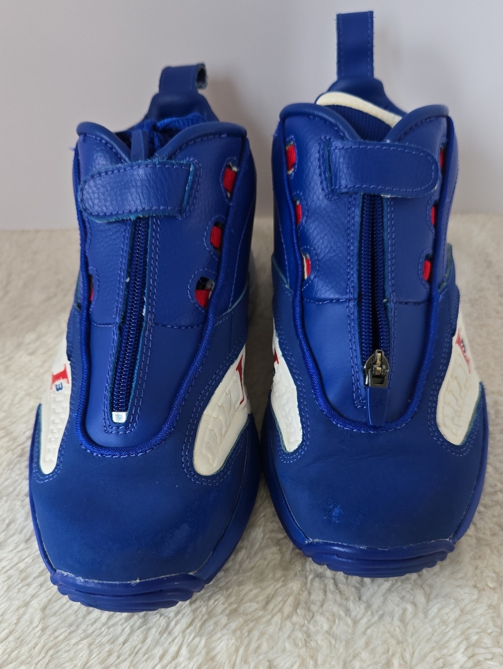 Reebok Answer 4 Allen Iverson Zip Basketball Shoes Blue White 6.5